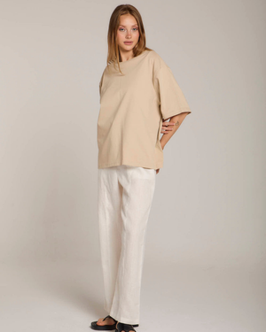 Oversized Tee in Beige