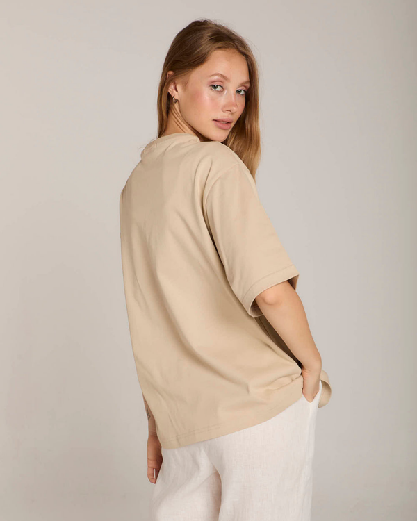 Oversized Tee in Beige