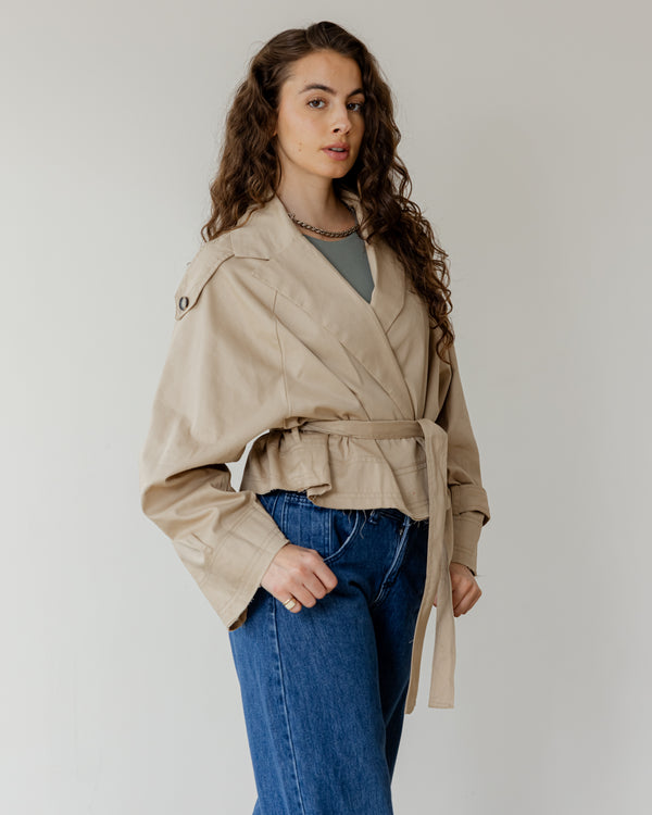 Hit The City Trench Jacket in Cafe