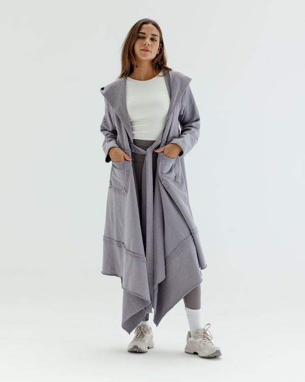 Over You Midi Cardigan in Grey