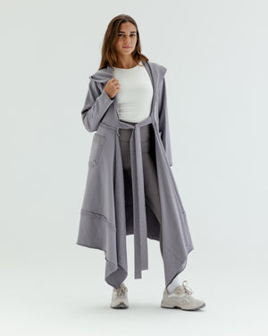 Over You Midi Cardigan in Grey