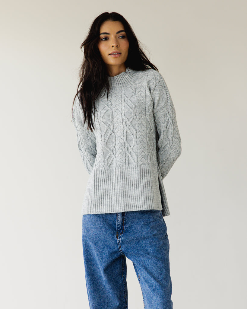 Cherry On Top Sweater in Grey