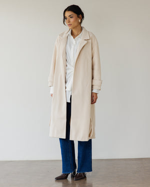 Midnight in Paris Coat in Light Beige