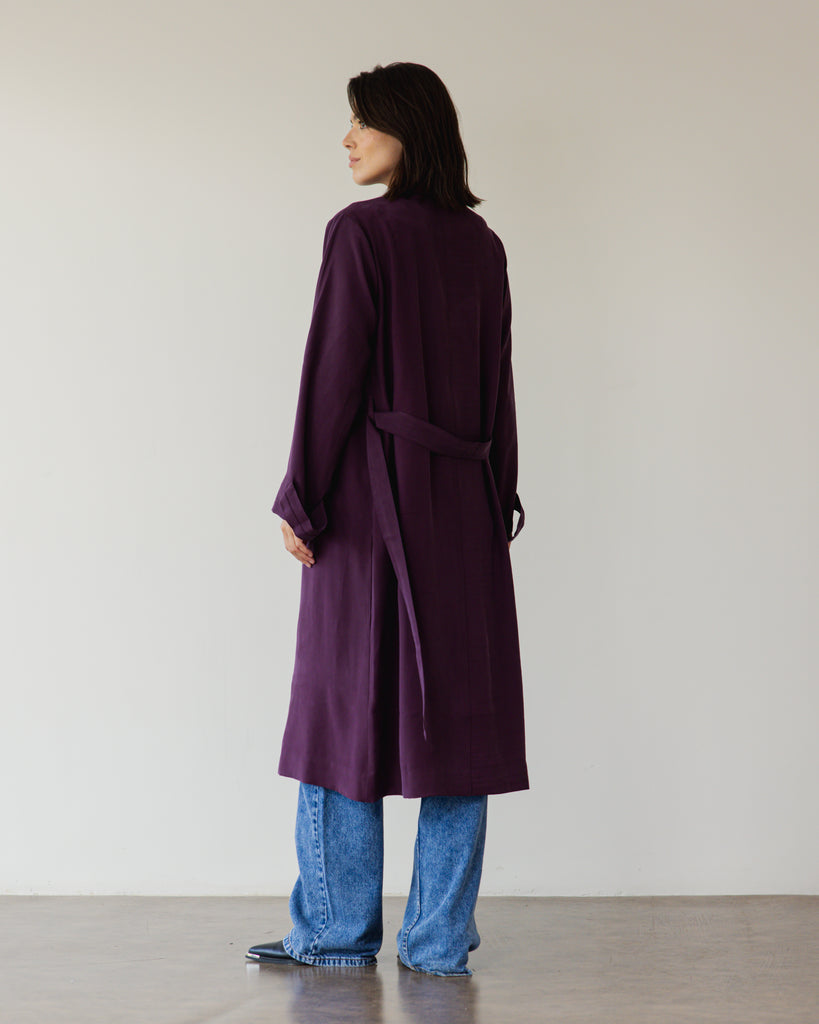 Light Trench Coat in Purple