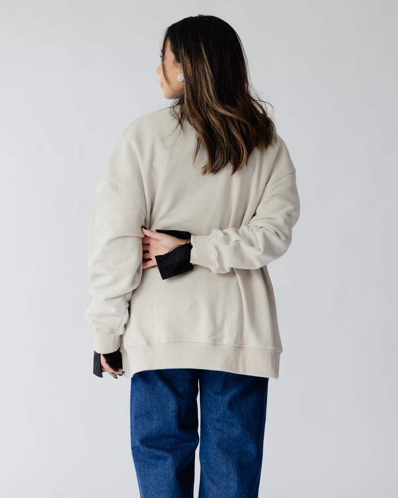 Snap Buttons Sweatshirt in Greyish